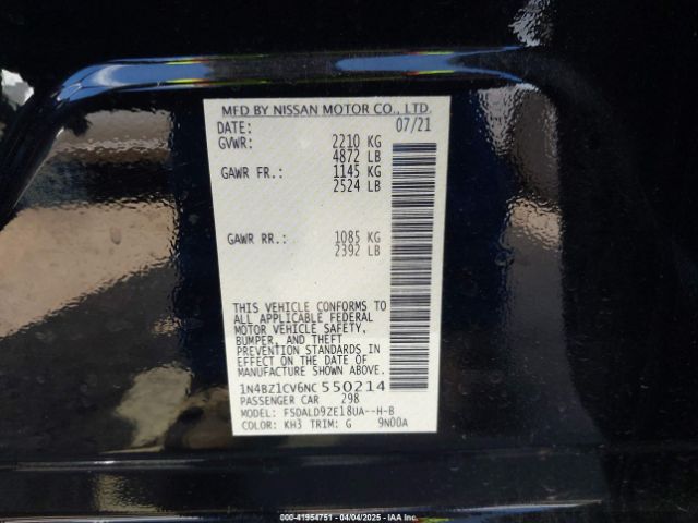 1N4BZ1CV6NC550214 Nissan Leaf