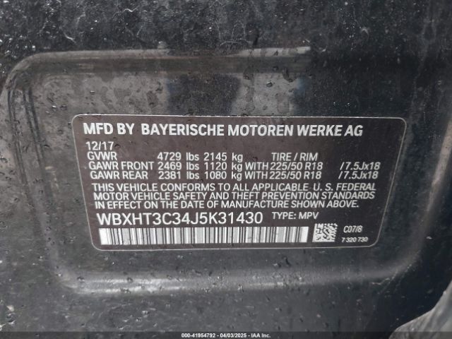 WBXHT3C34J5K31430 BMW X1 Xdrive28i