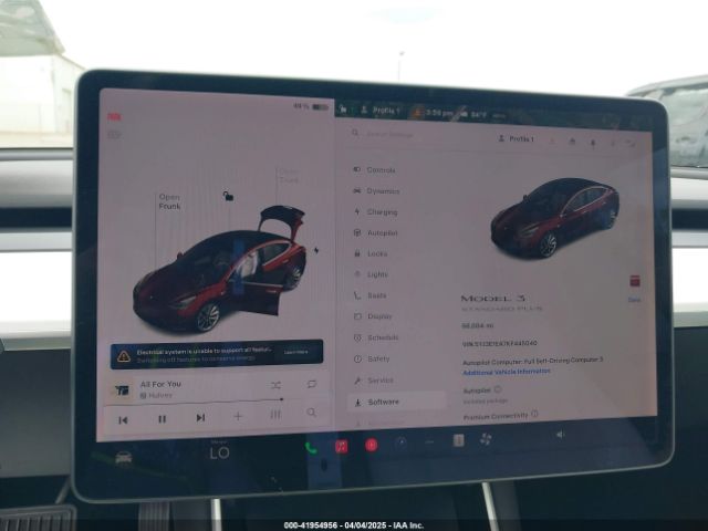 5YJ3E1EA7KF445040 Tesla Model 3 Long Range/mid Range/standard Range/standard Range Plus