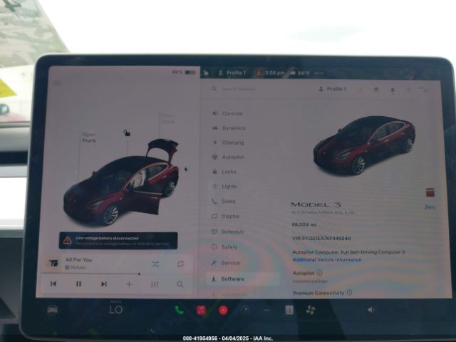 5YJ3E1EA7KF445040 Tesla Model 3 Long Range/mid Range/standard Range/standard Range Plus