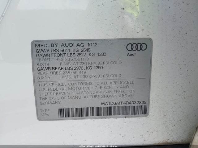 2013 AUDI Q5 WA1DGAFP4DA032869 Photo 8