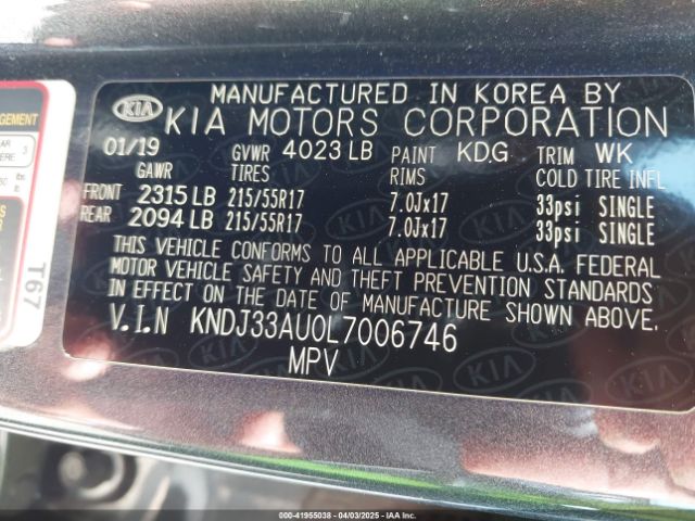 KNDJ33AU0L7006746 KIA SOUL EX