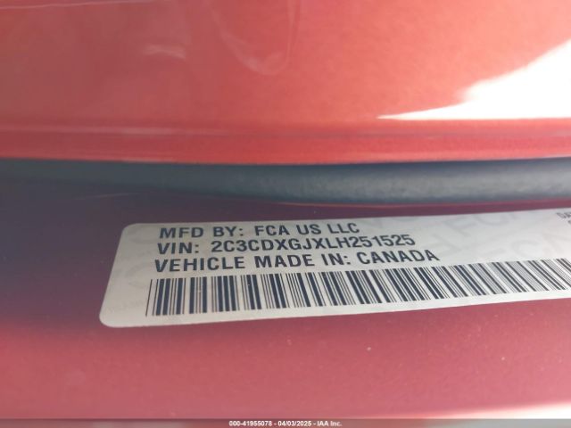 2C3CDXGJXLH251525 Dodge Charger Scat Pack Widebody Rwd