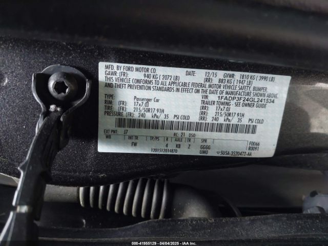 1FADP3F24GL241534 Ford FOCUS SE
