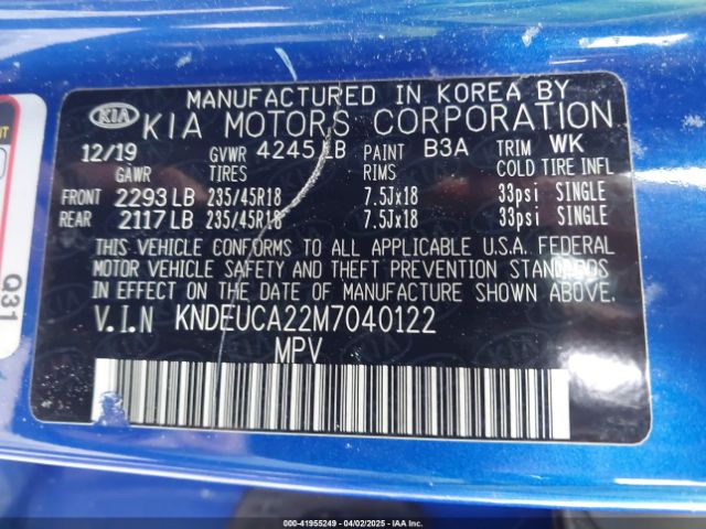 2021 KIA SELTOS KNDEUCA22M7040122 Photo 8