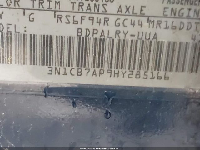 3N1CB7AP9HY285166 Nissan Sentra Sr Turbo