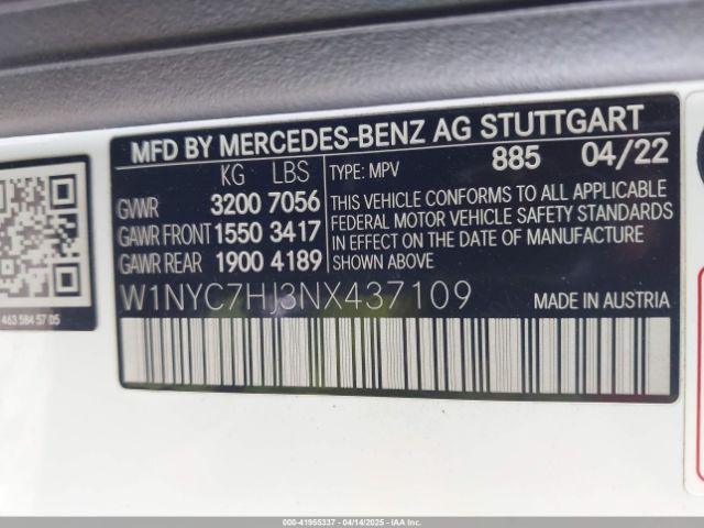 W1NYC7HJ3NX437109 Mercedes-Benz m176