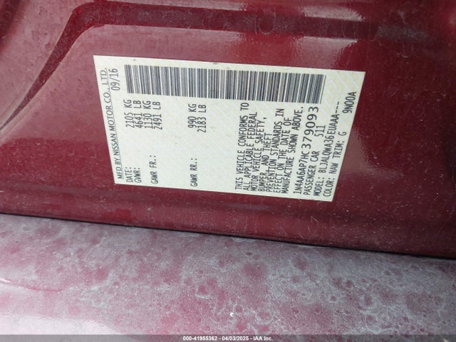 1N4AA6AP7HC379093 Nissan Maxima