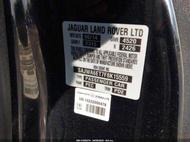 SAJWA6ET7F8K15559 Jaguar F-Type