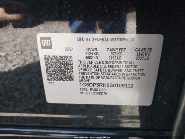 1G6DP5RK0S0109112 Cadillac Ct5 Sport Rwd