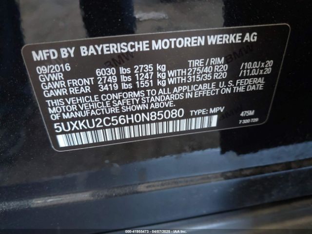 5UXKU2C56H0N85080 BMW X6 Xdrive35i