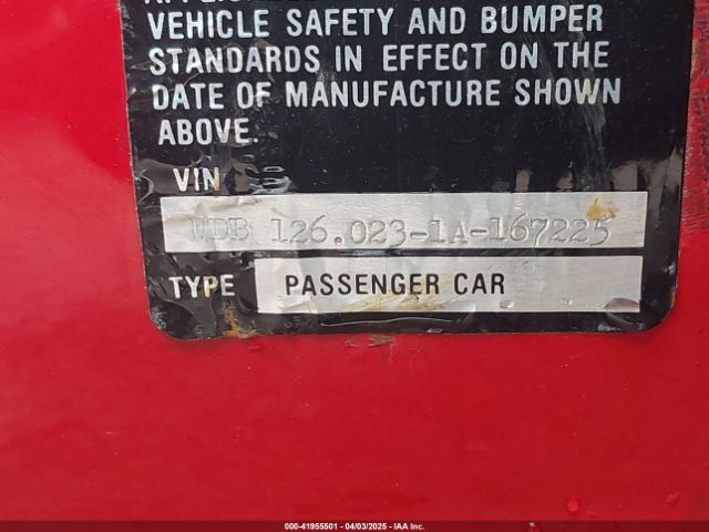 1985 MERCEDES-BENZ 300 WDB1260231A167225 Photo 8