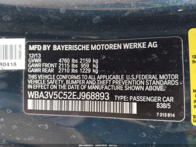 WBA3V5C52EJ968893 BMW 428i