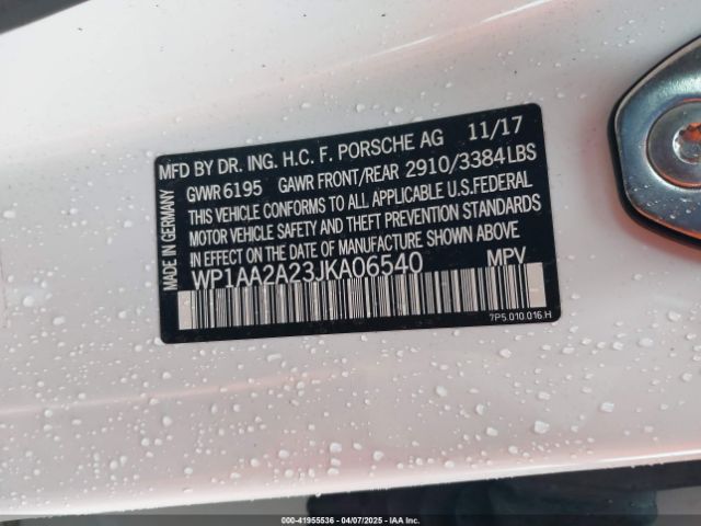 2018 PORSCHE CAYENNE WP1AA2A23JKA06540 Photo 8