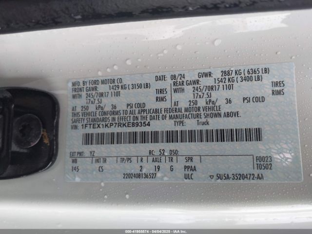 2024 FORD F-150 1FTEX1KP7RKE89354 Photo 8