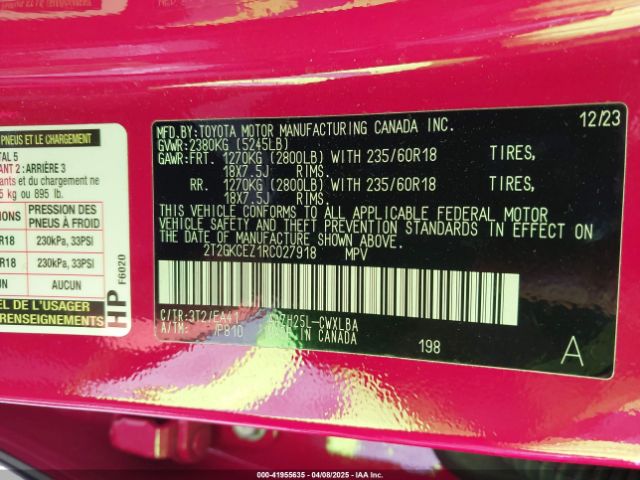 2T2GKCEZ1RC027918 Lexus Nx 350h Premium