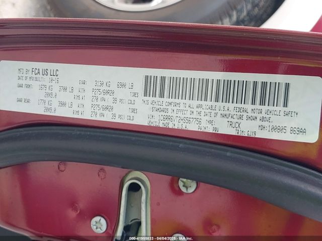 1C6RR6VT2HS567756 RAM 1500 Laramie  4x2 6'4 Box
