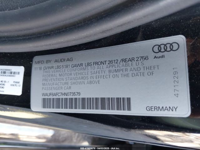WAUF8AFC7HN073579 Audi A6 2.0t Premium