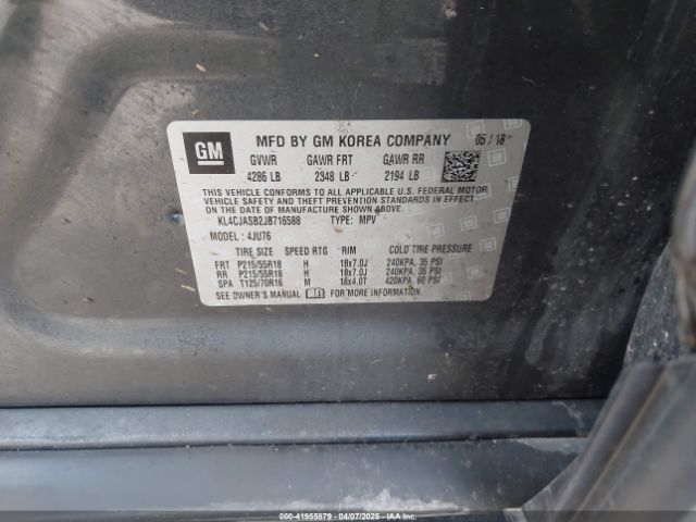 KL4CJASB2JB716588 Buick Encore Preferred