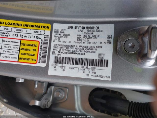 3FMCR9B62MRA45208 Ford Bronco Sport Big Bend