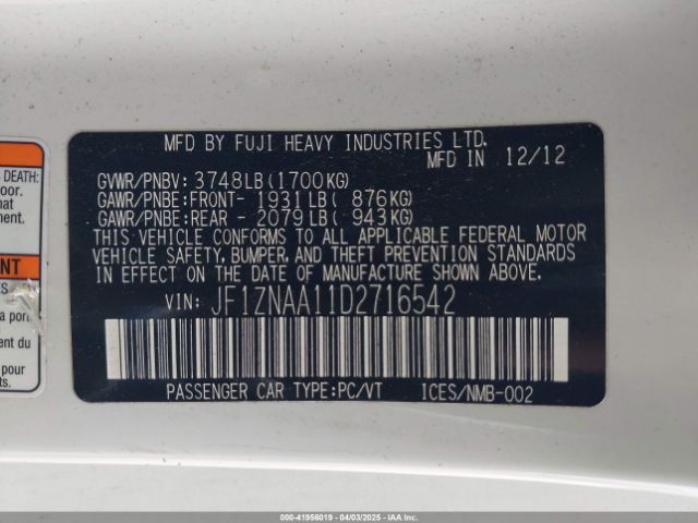 2013 SCION FR-S JF1ZNAA11D2716542 Photo 8