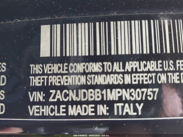 ZACNJDBB1MPN30757 Jeep Renegade Latitude 4x4
