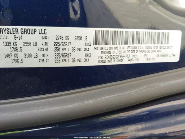 2C4RDGCG7FR524712 Dodge Grand Caravan Sxt