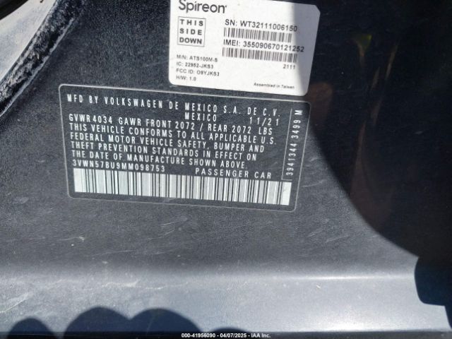 3VWN57BU9MM098753 Volkswagen Jetta 1.4t R-line/1.4t S