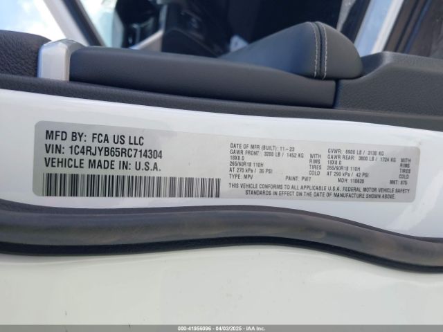 1C4RJYB65RC714304 Jeep Grand Cherokee 4xe