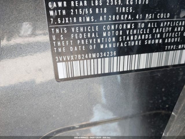 3VVVX7B24RM034236 Volkswagen Taos 1.5t Se