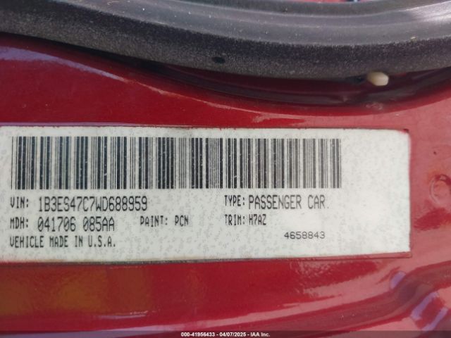 1998 DODGE NEON 1B3ES47C7WD688959 Photo 8