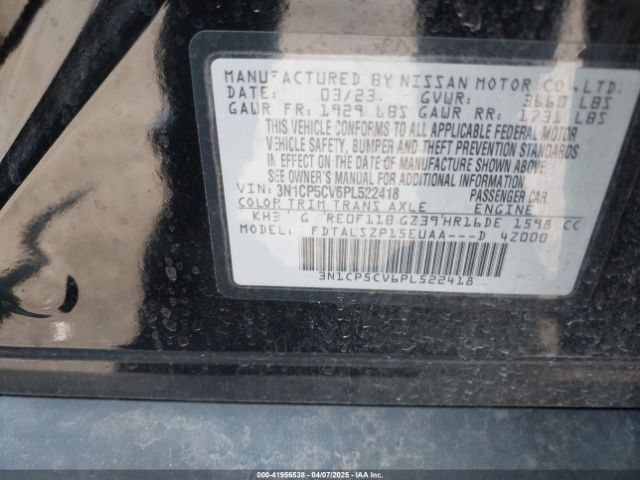 3N1CP5CV6PL522418 Nissan Kicks Sv Xtronic Cvt