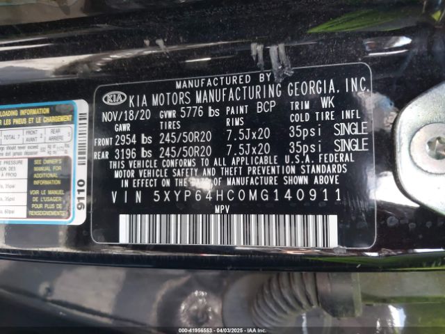 5XYP64HC0MG140911 KIA Telluride S