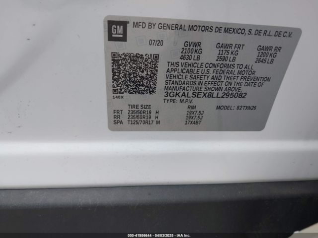 3GKALSEX8LL295082 GMC Terrain Fwd Denali