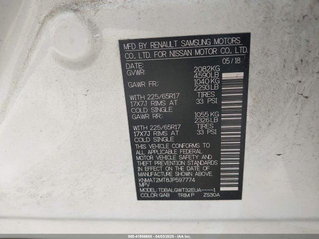 Nissan ROGUE SV 2018 KNMAT2MT8JP597774 Image 9