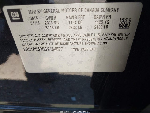 2016 CADILLAC XTS 2G61P5S38G9164877 Photo 8