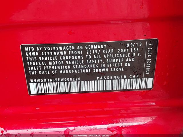 WVWDM7AJ5EW008220 Volkswagen Golf 2.0l Tdi