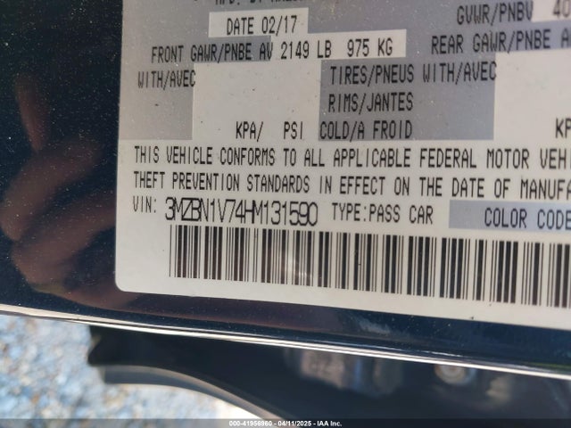 3MZBN1V74HM131590 Mazda pe