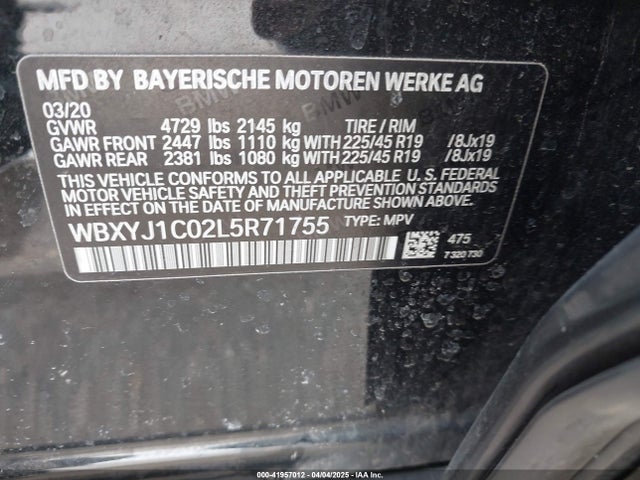 WBXYJ1C02L5R71755 BMW X2 Xdrive28i