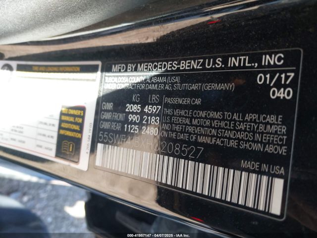 55SWF4JBXHU208527 Mercedes-Benz C 300 Luxury/sport