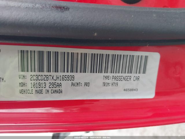 2C3CDZBTXJH165939 Dodge Challenger R/t Shaker