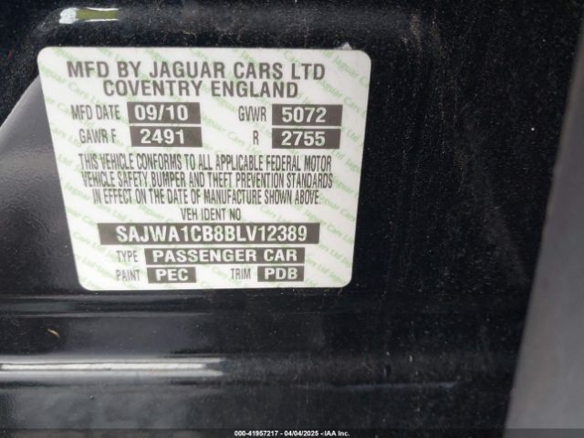 2011 JAGUAR XJ SAJWA1CB8BLV12389 Photo 8