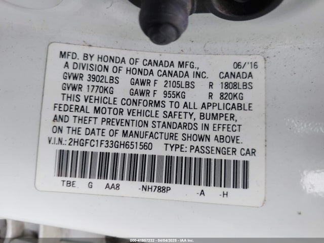 Honda Civic Ex-t 2016 2HGFC1F33GH651560 Image 9