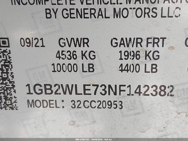 1GB2WLE73NF142382 Chevrolet Silverado 2500hd 2wd Double Cab Long Bed Wt