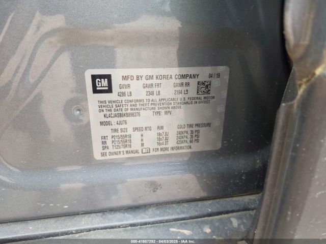KL4CJASB6KB898376 Buick Encore Fwd Preferred
