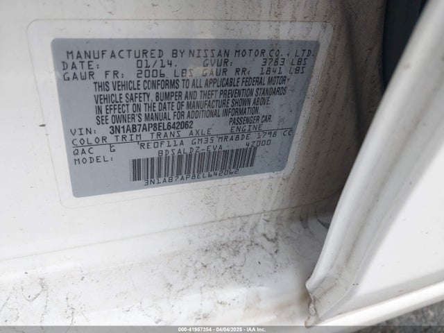 3N1AB7AP8EL642062 Nissan SENTRA SV