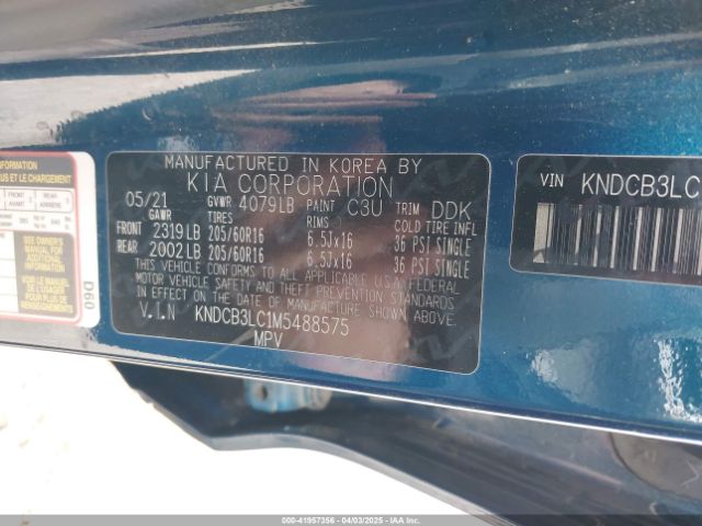 KNDCB3LC1M5488575 KIA NIRO LX