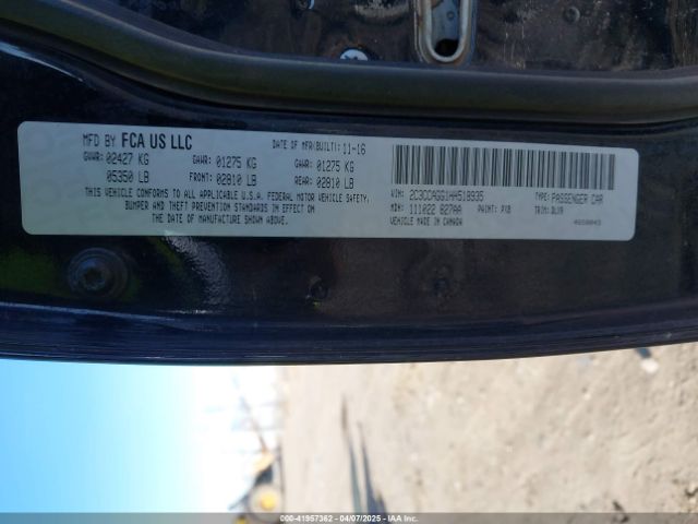 2017 CHRYSLER 300 2C3CCAGG1HH518935 Photo 8