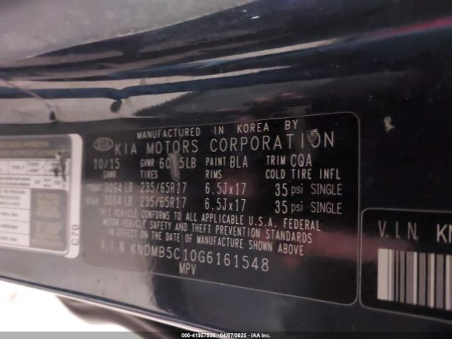 KNDMB5C10G6161548 KIA SEDONA LX