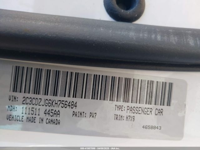 2019 DODGE CHALLENGER 2C3CDZJG6KH756484 Photo 8